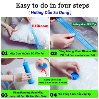 Túi hút chân không lớn đựng quần áo, chăn màn mùa hè - Tiết kiệm không gian, giá 12.800 VND