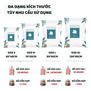 Túi hút chân không M010 – Đựng quần áo, chăn màn, khóa zip kín khí, chống ẩm mốc – 19.800đ 3