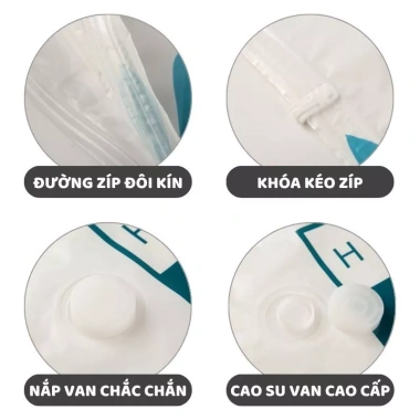 Túi hút chân không M010 – Đựng quần áo, chăn màn, khóa zip kín khí, chống ẩm mốc – 19.800đ 8