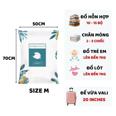 Túi hút chân không M010 – Đựng quần áo, chăn màn, khóa zip kín khí, chống ẩm mốc – 19.800đ 10
