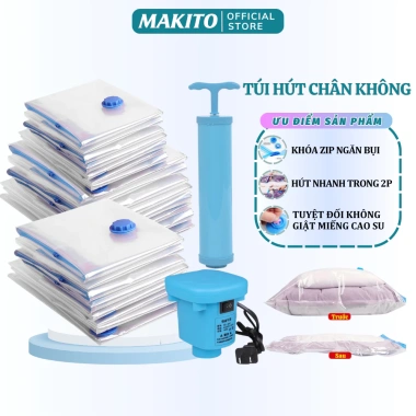 Túi Hút Chân Không Makito Đựng Quần Áo Chống Bụi Mối Mọt - 15.000, Gọn Gàng Tủ Đồ