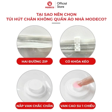 Túi Hút Chân Không Modeco Đựng Quần Áo, Chăn Gối - Tiết Kiệm Không Gian, Chống ẩm mốc, Bụi bẩn - 29.000₫ 3