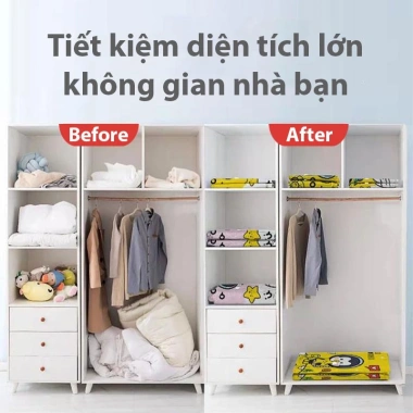 Túi hút chân không PA/PE mềm dẻo đựng quần áo, chăn gối kèm bơm - 17.644 VND