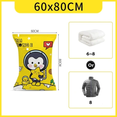 Túi hút chân không PA/PE mềm dẻo đựng quần áo, chăn gối kèm bơm - 17.644 VND
