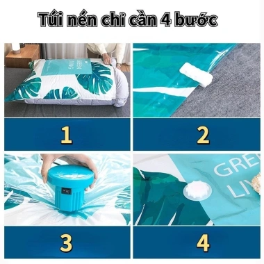 Túi hút chân không PE cao cấp bảo quản quần áo, chăn màn, ngăn bụi nấm mốc, chống ẩm ướt - Giá chỉ 24.700₫