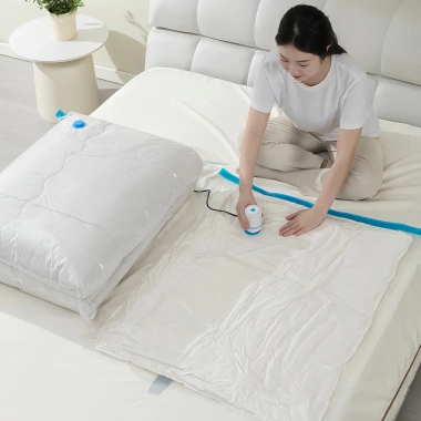 Túi Hút Chân Không PE Trong Suốt Đựng Quần Áo Chăn Màn Siêu Tốc Giá 19.000₫