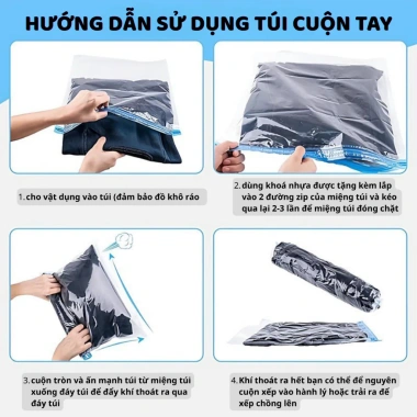Túi Hút Chân Không PE Trong Suốt Đựng Quần Áo Chăn Màn Siêu Tốc Giá 19.000₫ 9