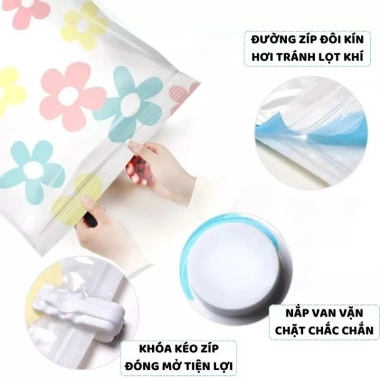 Túi Hút Chân Không Quần Áo, Đựng Chăn Màn Gấp Gọn Chống Mốc M003 10.900₫