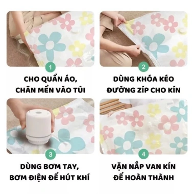 Túi Hút Chân Không Quần Áo, Đựng Chăn Màn Gấp Gọn Chống Mốc M003 10.900₫