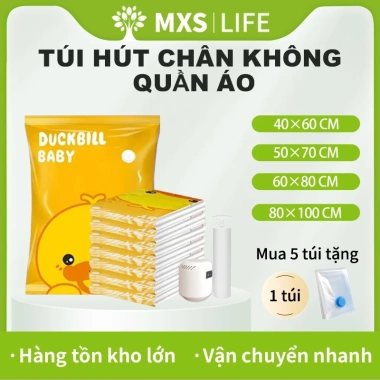 Túi hút chân không quần áo dùng nhiều lần, ngừa ẩm mốc - Chỉ 13.000₫