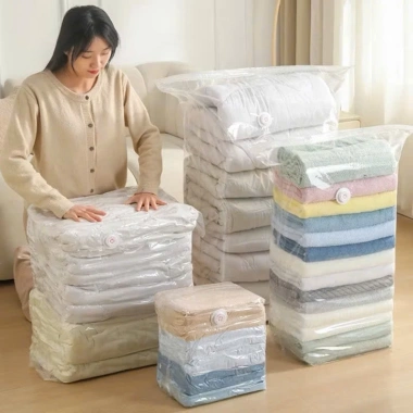 Túi hút chân không quần áo không cần bơm, ép tay thoát khí nhanh, tiện lợi, đa kích thước 19.500₫ 2