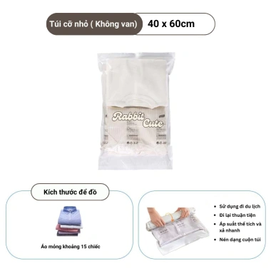 Túi hút chân không quần áo Rabbit Cute 3 chiều – Tiết kiệm chỗ, giá 28.500₫