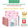 Túi hút chân không quần áo và chăn ga - Dùng bơm tay hoặc bơm điện, siêu tiết kiệm không gian, giá chỉ 25.000 VND