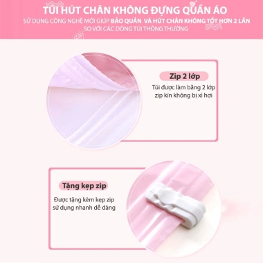 Túi hút chân không quần áo và chăn ga - Dùng bơm tay hoặc bơm điện, siêu tiết kiệm không gian, giá chỉ 25.000 VND 4