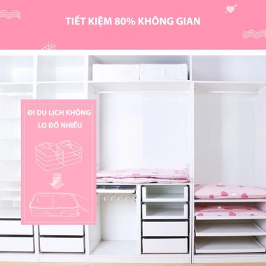 Túi hút chân không quần áo và chăn ga - Dùng bơm tay hoặc bơm điện, siêu tiết kiệm không gian, giá chỉ 25.000 VND 7