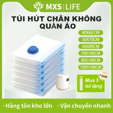Túi hút chân không siêu dày, thước đa dạng, trong suốt tiện lợi, kín hơi, bền bỉ, bảo quản quần áo hiệu quả