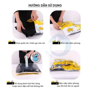 Túi hút chân không Sumio bảo quản quần áo, chăn màn, xả hàng - Giá chỉ 23.000đ