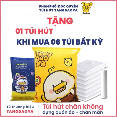 Túi hút chân không TAIKONGE đựng quần áo, chăn ga, bơm tay/điện, giá 11.000₫