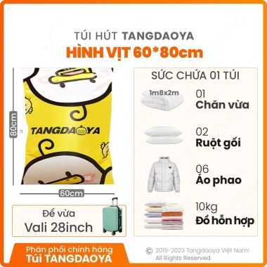 Túi hút chân không TAIKONGE đựng quần áo, chăn ga, bơm tay/điện, giá 11.000₫