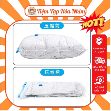 Túi hút chân không TAMAN PA-PE đựng quần áo, chăn gối hút điện, giá chỉ 6.230 VND