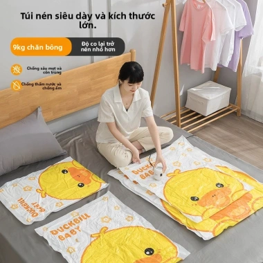 Túi hút chân không Vịt Vàng – Cất giữ chăn, quần áo, đệm, đồ chơi nhồi bông, chỉ 17.000₫