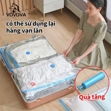 Túi Hút Chân Không VOVOVA Dày Dặn PA-PE – Túi Đựng Quần Áo Trong Suốt, Bền Đẹp, Giá 7,125₫