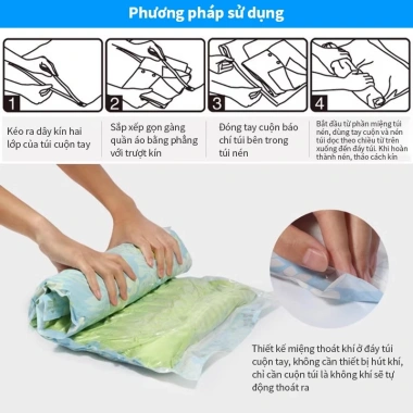 Túi Hút Chân Không VOVOVA Dày Dặn PA-PE – Túi Đựng Quần Áo Trong Suốt, Bền Đẹp, Giá 7,125₫