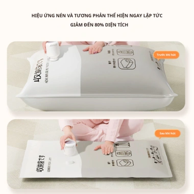 Túi hút nén chân không cỡ lớn bảo quản quần áo, chăn bông – Phiên bản mới 2.025, giá 24.000₫ 8
