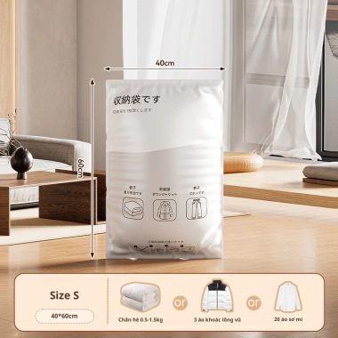 Túi hút nén chân không cỡ lớn bảo quản quần áo, chăn bông – Phiên bản mới 2.025, giá 24.000₫ 9