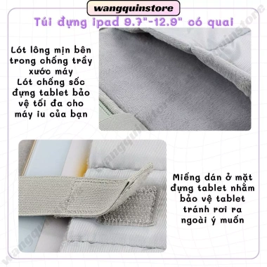 Túi iPad & tablet chống sốc vải có quai – bảo vệ laptop, máy tính bảng đa năng
