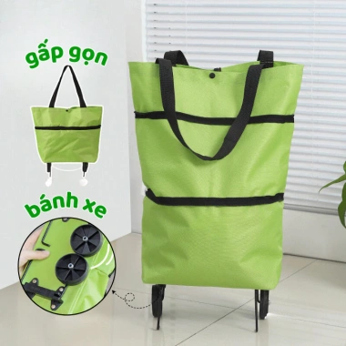 Túi Kéo Đi Chợ HERO Gấp Gọn Bánh Xe Đa Năng - Tiết Kiệm Không Gian, Giá 51.000 VND