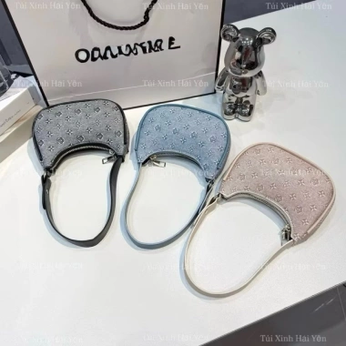 Túi kẹp nách mini size 14 dáng thuyền, hoạ tiết nhiều màu, Hàn Quốc - 59.000₫