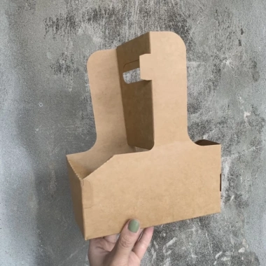 Túi Kraft 2 ngăn đa năng Đựng trà sữa hoa quà tặng Giá chỉ 6.500₫