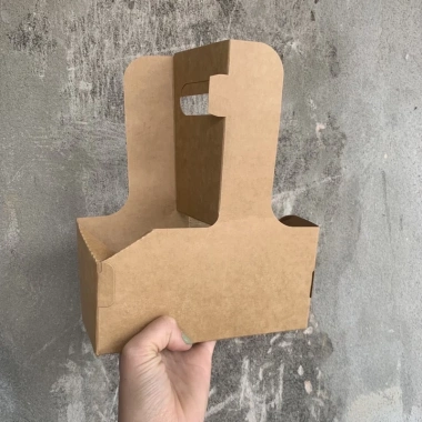 Túi Kraft 2 ngăn đa năng Đựng trà sữa hoa quà tặng Giá chỉ 6.500₫