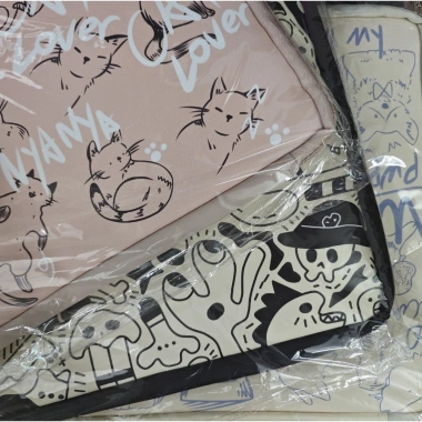 Túi Laptop Chống Sốc Chống Thấm Nước Họa Tiết Graffiti PU Xách Tay 13-16.1 inch 4