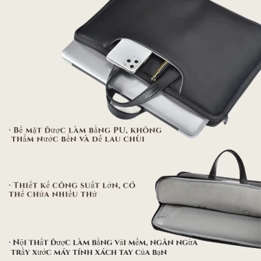 Túi Laptop Chống Sốc Chống Thấm Nước Họa Tiết Graffiti PU Xách Tay 13-16.1 inch 8
