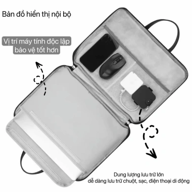 Túi Laptop Chống Sốc PU Không Thấm Nước, Dung Lượng Lớn 13‑16 inch - Giá 138k