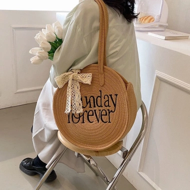 Túi len cao cấp hình tròn thêu chữ Sunday Forever – trẻ trung, giảm còn 125k 7 Túi len cao cấp hình tròn thêu chữ Sunday Forever – trẻ trung, giảm còn 125k 7