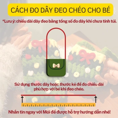 Túi len em bé BST TẾT - Túi đeo chéo Bánh Chưng nam châm, MỎI xinh xắn, giá 50k 3
