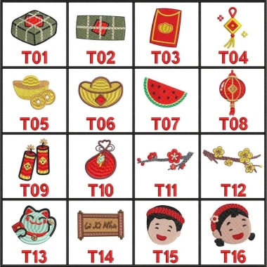 Túi lì xì thêu tên miễn phí - Đồ Tết đáng yêu cho bé, thiết kế sinh động