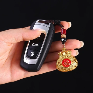 Túi Lộc Keychain hút lộc chuyển tài phụ kiện treo chìa khóa xe, túi bao lộc Phúc, may mắn lộc tài 19.399₫