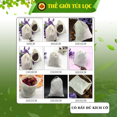Túi lọc nấu ăn PHUKIENTUILOC đa cỡ, túi lọc trà dây rút siêu tiện lợi - 8.000₫ 3