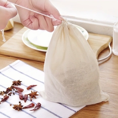 Túi lọc nấu ăn và lọc trà cotton trắng ngà không tẩy - Thảo Nguyên Home, giá 8.000₫ 2
