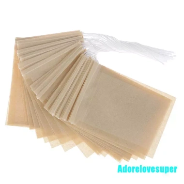 Túi lọc trà cà phê 100 túi giấy màu gỗ - lọc sạch, dây buộc tiện lợi | HVL TEA 8
