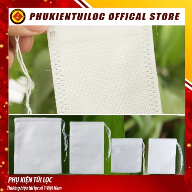 Túi lọc trà, cà phê, sữa hạt, sữa đậu nành dùng 1 lần bằng vải 100 chiếc PKTL100 - Giá chỉ 17.500₫