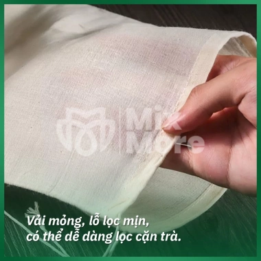 Túi lọc trà, cà phê, thảo dược đa năng cotton 100% dây rút Mixmore - an toàn thực phẩm, 14.000đ 4