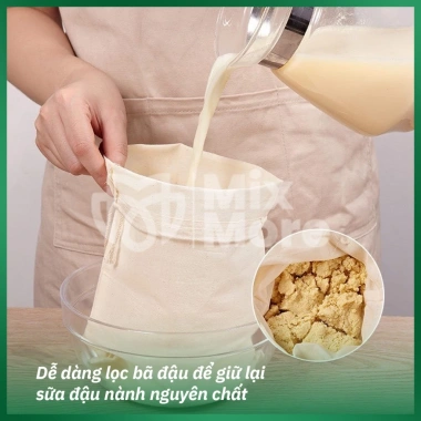 Túi lọc trà, cà phê, thảo dược đa năng cotton 100% dây rút Mixmore - an toàn thực phẩm, 14.000đ 7