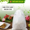 Túi lọc trà, cà phê, thảo dược vải không dệt mịn 9x10cm 100 túi dây rút giá 22.000đ