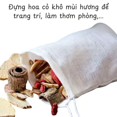 Túi Lọc Trà Cotton Đa Năng Catiho - Lọc Sữa, Đậu Hũ, Cà Phê, Dây Rút, Nhiều Kích Thước, Vải Tái Sử Dụng, 12.000đ