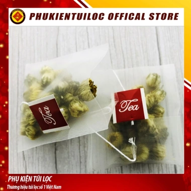 Túi lọc trà thảo dược lưới tam giác dây nhúng gấp miệng 100 túi - Giá chỉ 44.497₫ 2